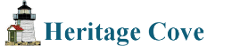Heritage Cove lighthouse logo.